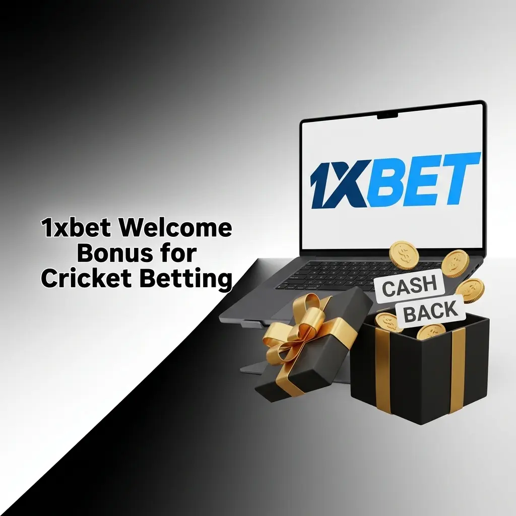 1xbet welcome bonus for cricket betting offering 100% first deposit match up to 20,000 INR for new players